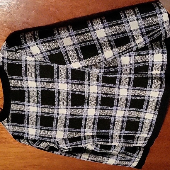 NWT Kasper black cream open front corpcore blazer size 10 - Picture 4 of 6